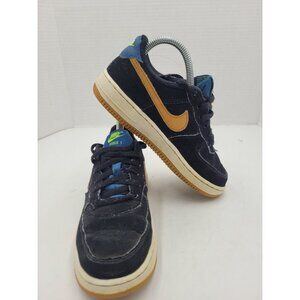 Nike Air Force 1 Size  13.5c Boy Black Brown Lace Up Sneaker Shoes